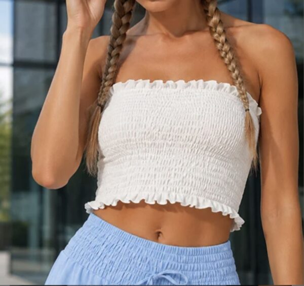 ΣΤΡΑΠΛΕΣ CROP TOP ΜΕ ΣΦΗΚΟΦΩΛΙΑ
